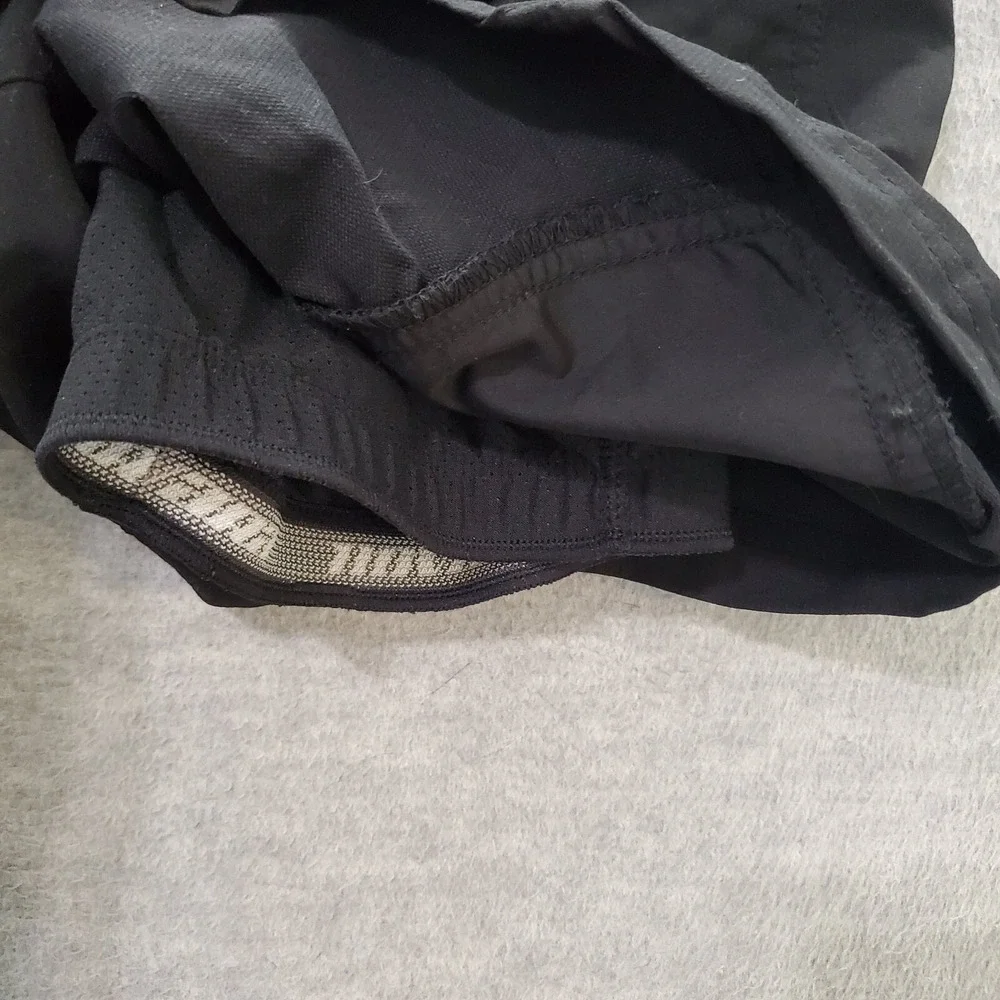 Navara Men Activewear Shorts 32 Black Chino Zip Pockets‎ MTB Cycling Belted